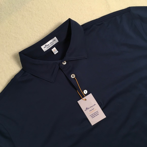 Peter Millar Other - Peter Millar Men's Golf Polo Long Sleeve Size L Blue Activewear NWT